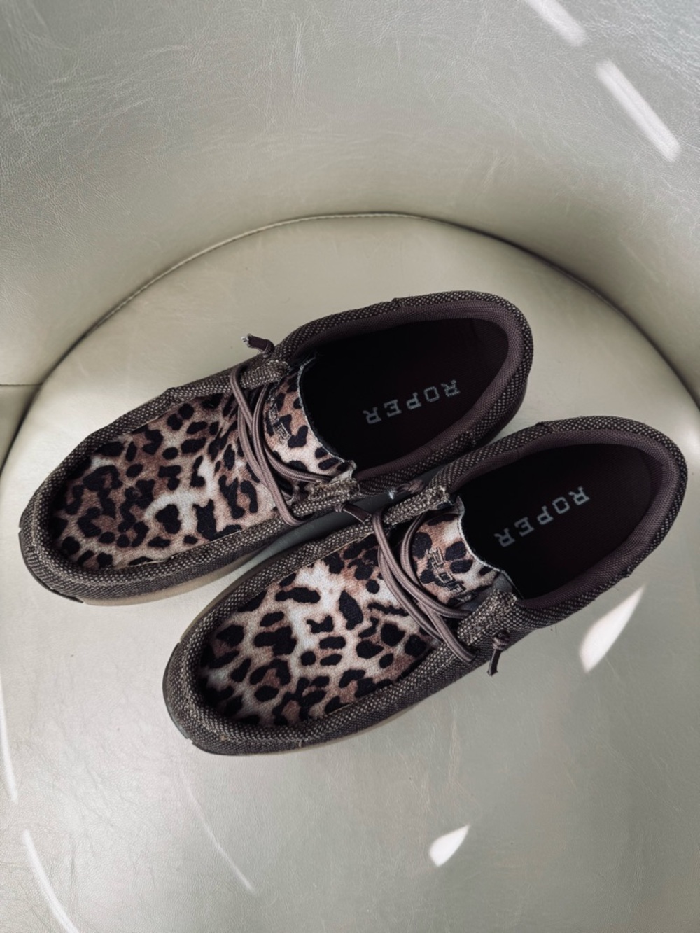 Roper Women's Leopard Accent Slip-On Sneakers-Size 10 - Picture 2 of 4